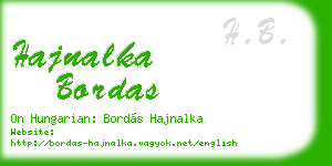hajnalka bordas business card