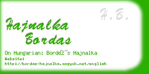 hajnalka bordas business card